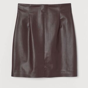 H&M Size 14 Dark Purple faux leather miniskirt